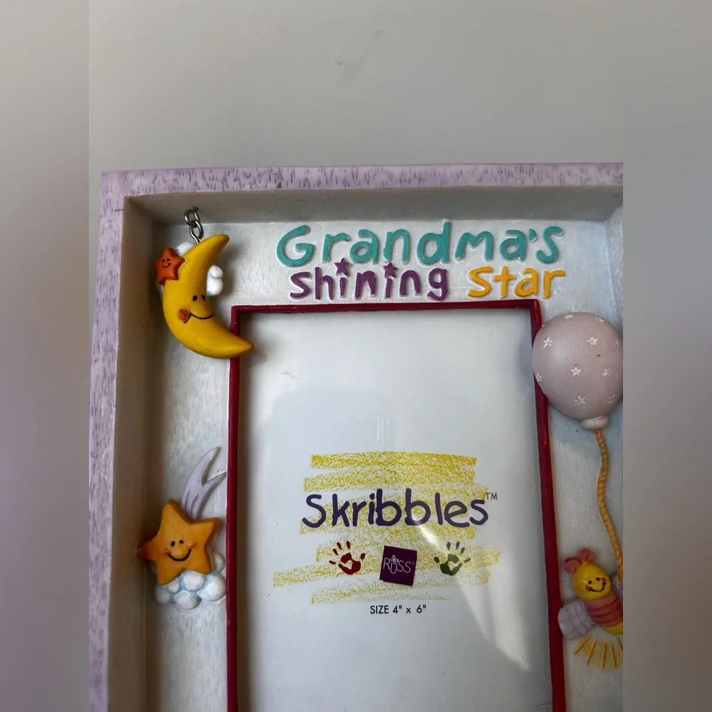 Vintage grammas shining star photo frame‎ 4x6 - Picture 2 of 4